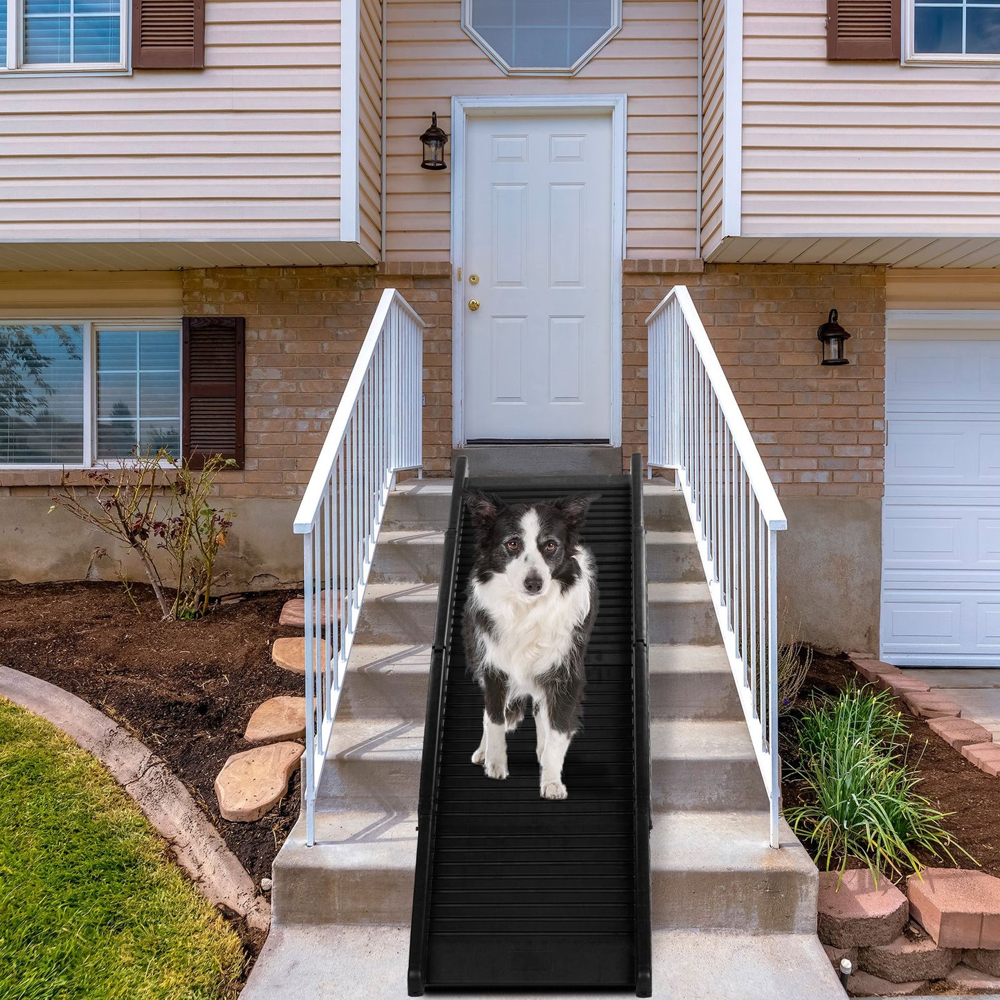 Inch Nonslip Folding Dog Ramp, Tri-Fold Portable Lightweight