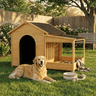 60.2" Large Outdoor Dog House with Insulated Liner for Winter