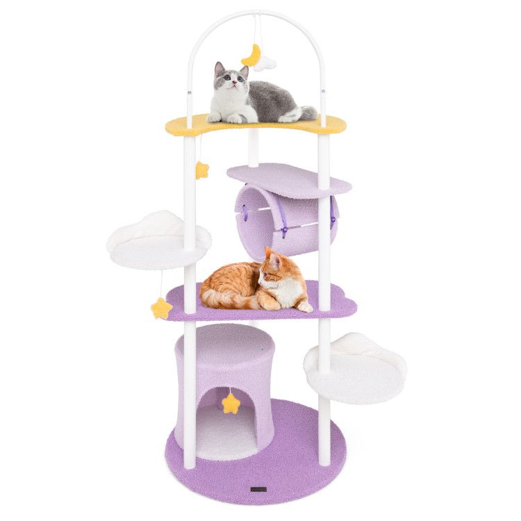Inches Large Cat Tower with Metal Frame and Jumping Platforms