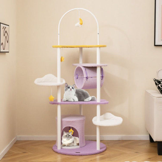 Inches Large Cat Tower with Metal Frame and Jumping Platforms