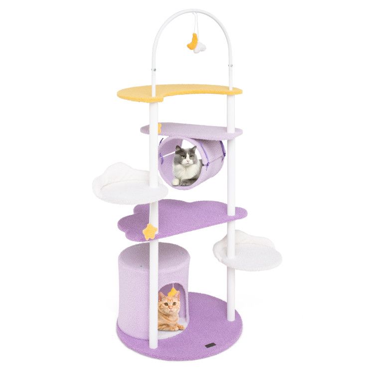 Inches Large Cat Tower with Metal Frame and Jumping Platforms