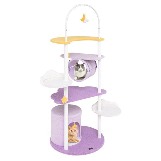 Inches Large Cat Tower with Metal Frame and Jumping Platforms