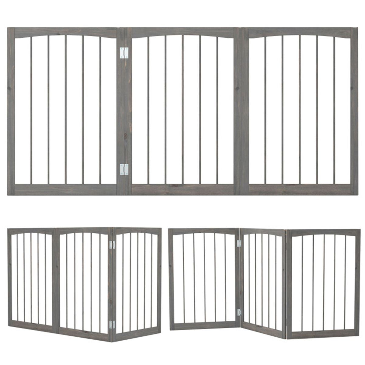 Gray Wooden Pet Fence