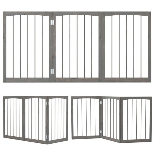 Gray Wooden Pet Fence