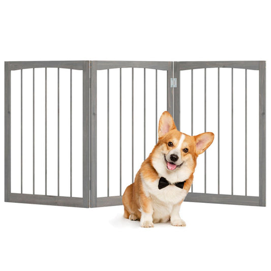 Gray Wooden Pet Fence