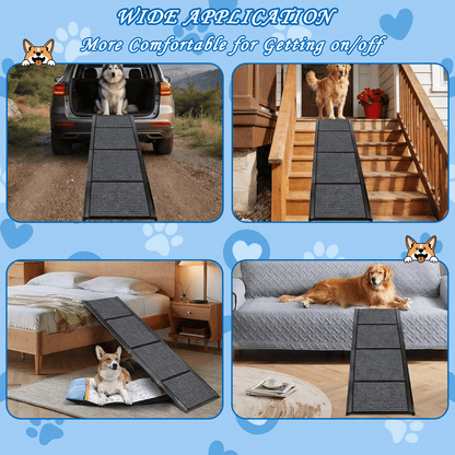 Wide Folding Dog Ramp for Car, SUV & Truck – Portable Pet Ramp