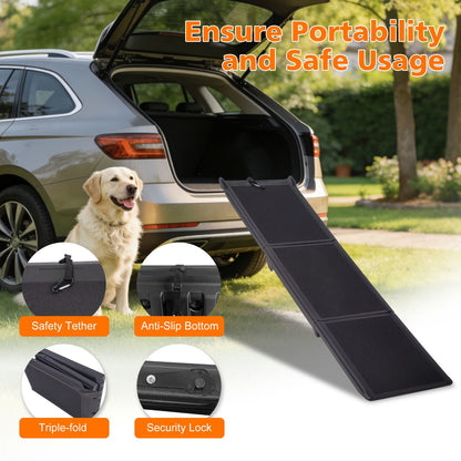 Easy-Fold, Lightweight and Portable Dog Ramp for Car Foldable Dog