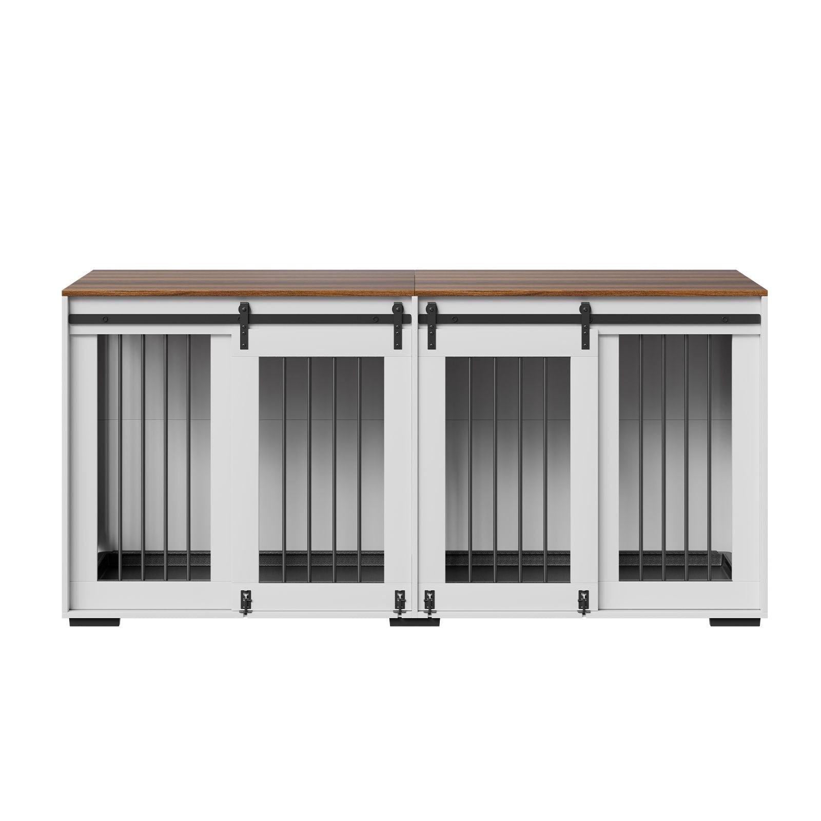 72" Dog Crate Furniture for 2 Dogs, Double Dog Crate Furniture