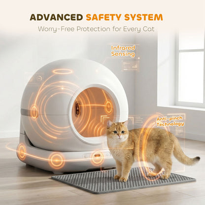 72L Automatic Litter Box, Self Cleaning Litter Box, App Control