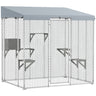 79" Galvanized Steel Large Catio with Waterproof Canopy, Sleeping