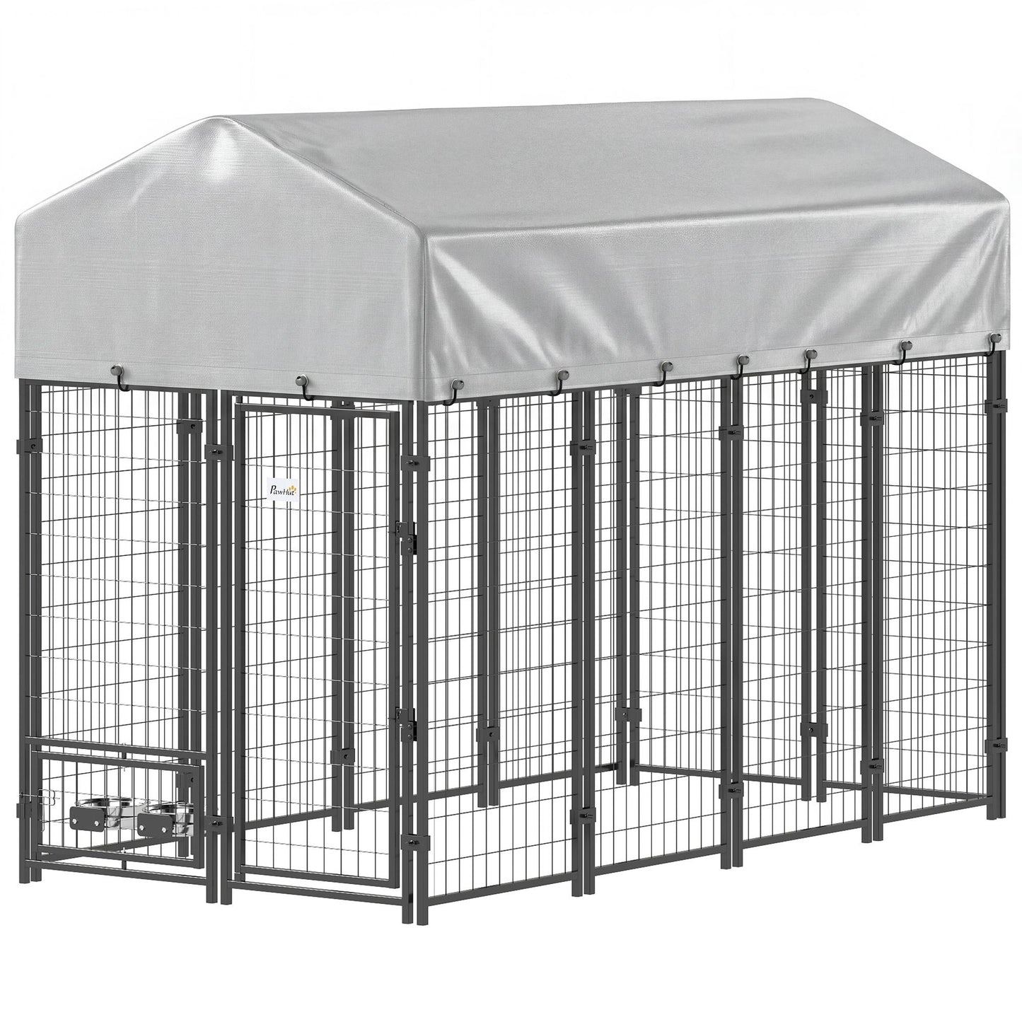 X 6' Outdoor Dog Kennel, Dog Kennel Outside Run with 360Â° Rotating
