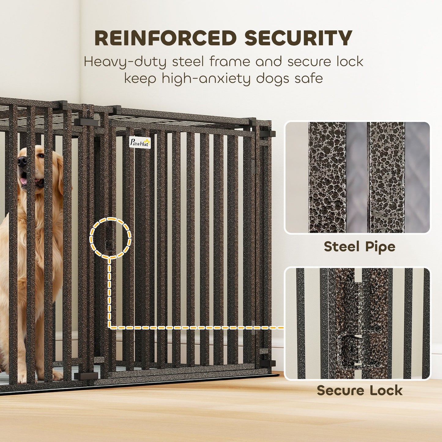 83"L Heavy Duty Dog Crate, Extra Large Dog Kennel with Divider