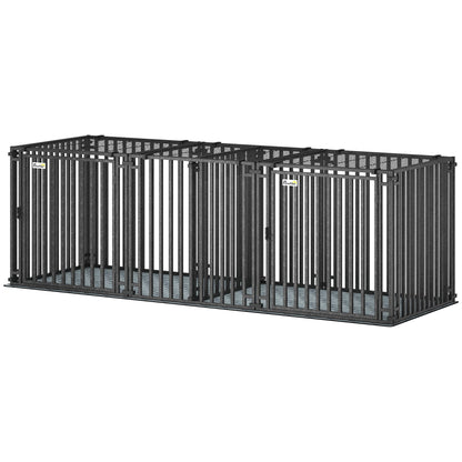 83"L Heavy Duty Dog Crate, Extra Large Dog Kennel with Divider