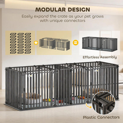 83"L Heavy Duty Dog Crate, Extra Large Dog Kennel with Divider