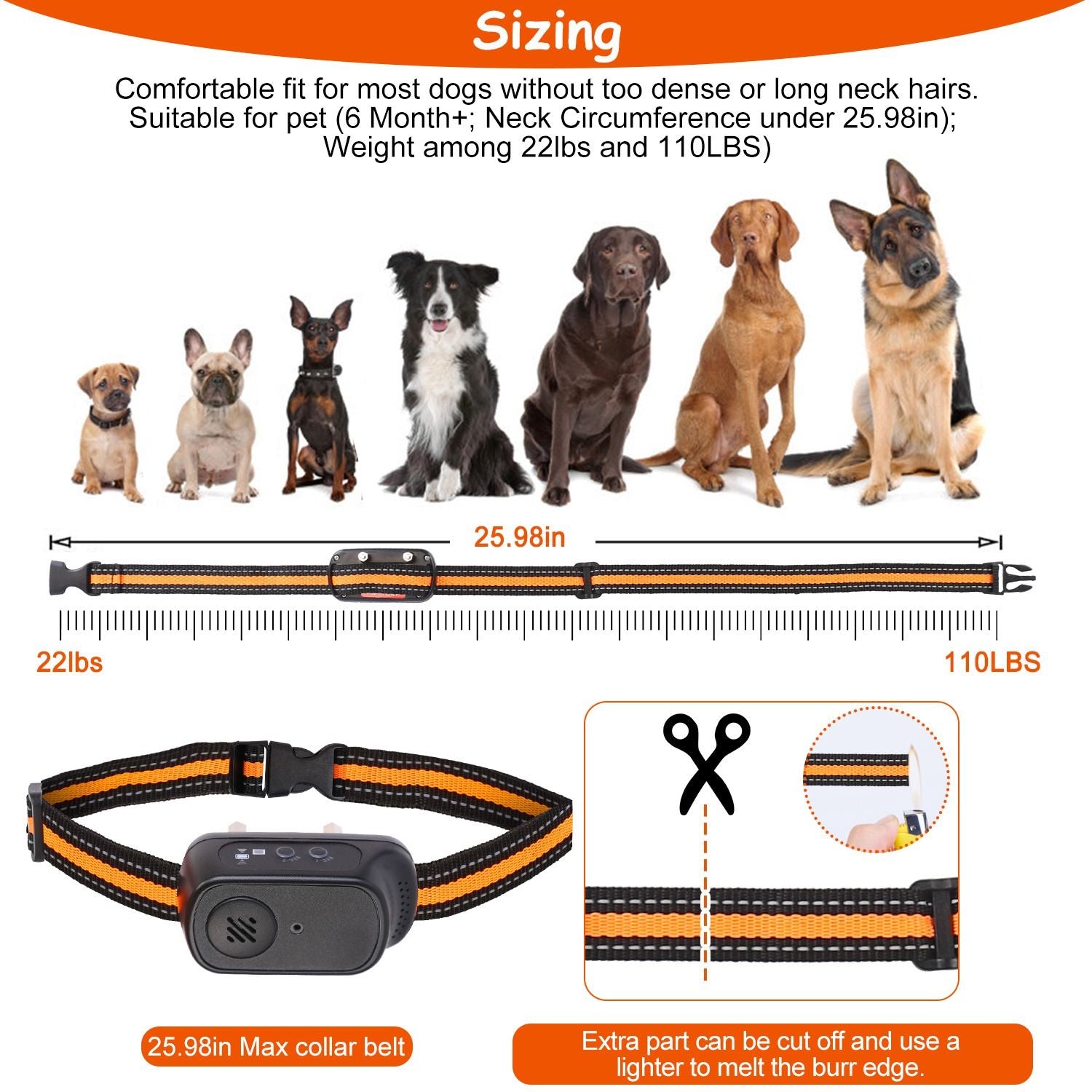 984FT Dog Training Collar IP65 Waterproof Pet Beep Vibration