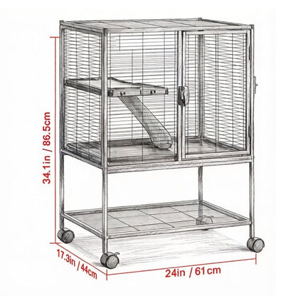Animal Cage with Non-Slip and Easy to Clean for Outdoor