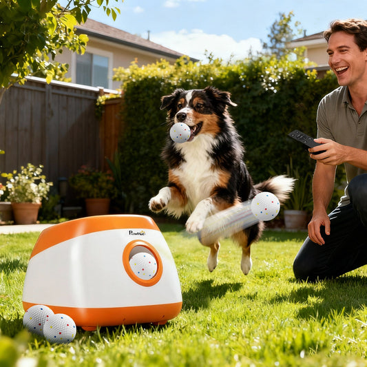 Automatic Dog Ball Launcher with 26-79 FT Distance, Automatic Ball