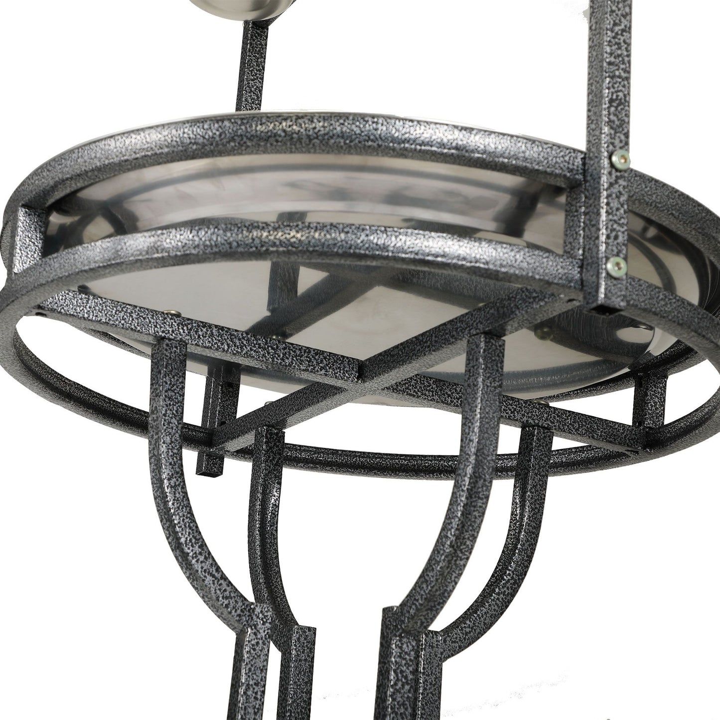 Bird Stand Rack with Solid Wood Perch, Feeding Bowls, Waste Tray