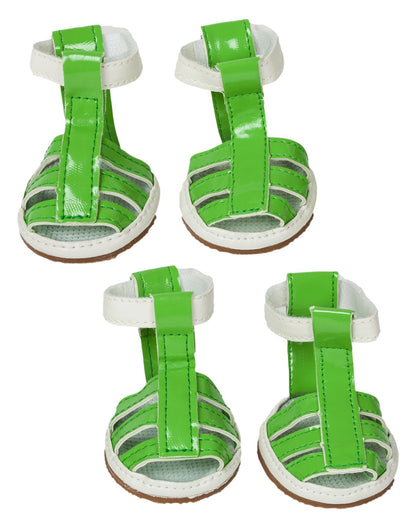 Buckle-Supportive Pvc Waterproof Pet Sandals Shoes - Set of 4