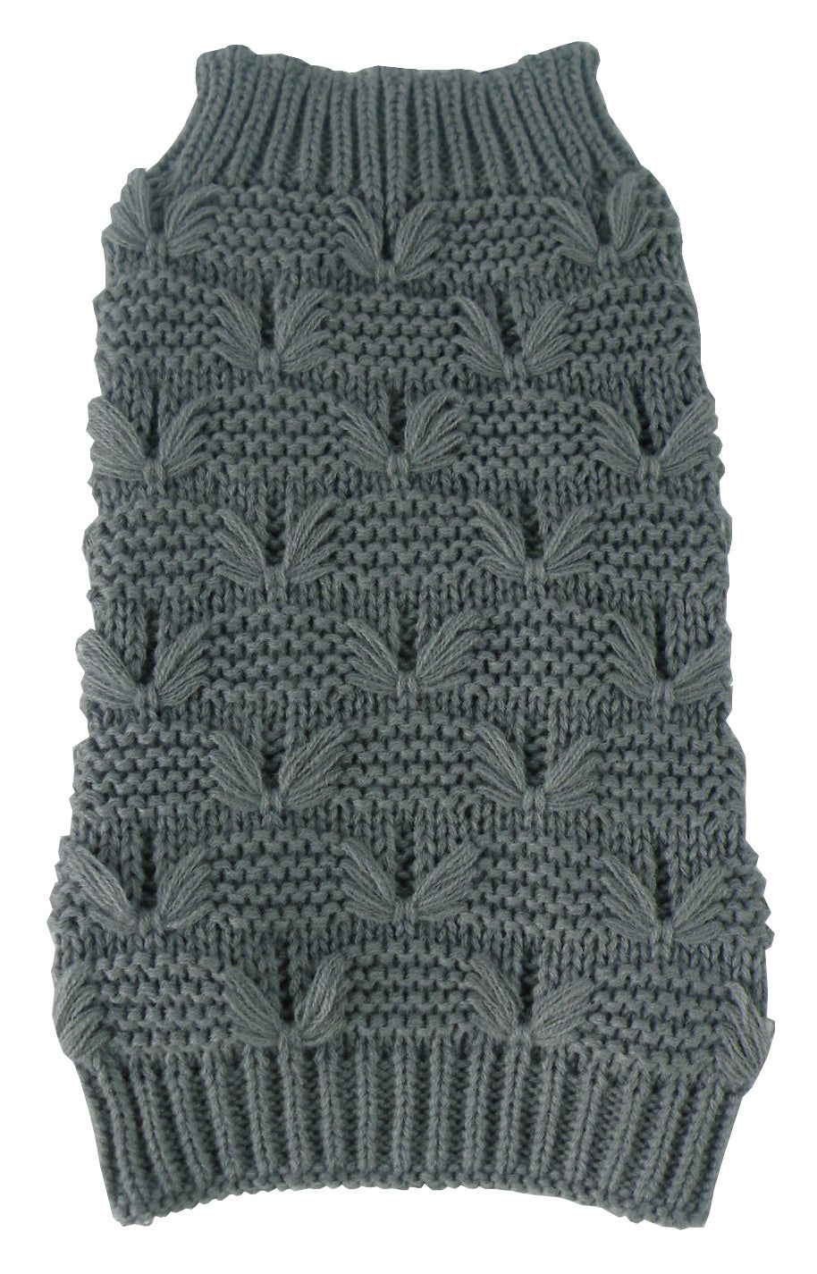 Butterfly Stitched Heavy Cable Knitted Fashion Turtle Neck Dog