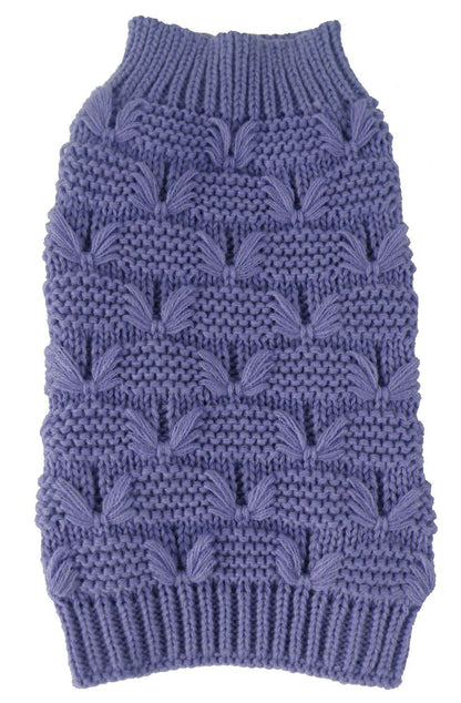 Butterfly Stitched Heavy Cable Knitted Fashion Turtle Neck Dog