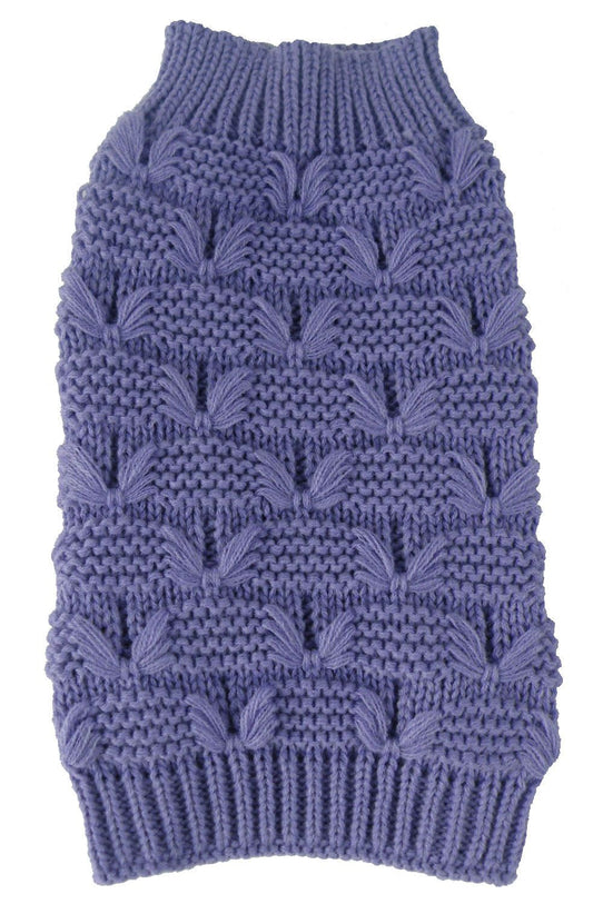 Butterfly Stitched Heavy Cable Knitted Fashion Turtle Neck Dog