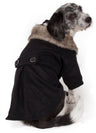Buttoned Fashion Faux-Fur Collared Wool Pet Coat