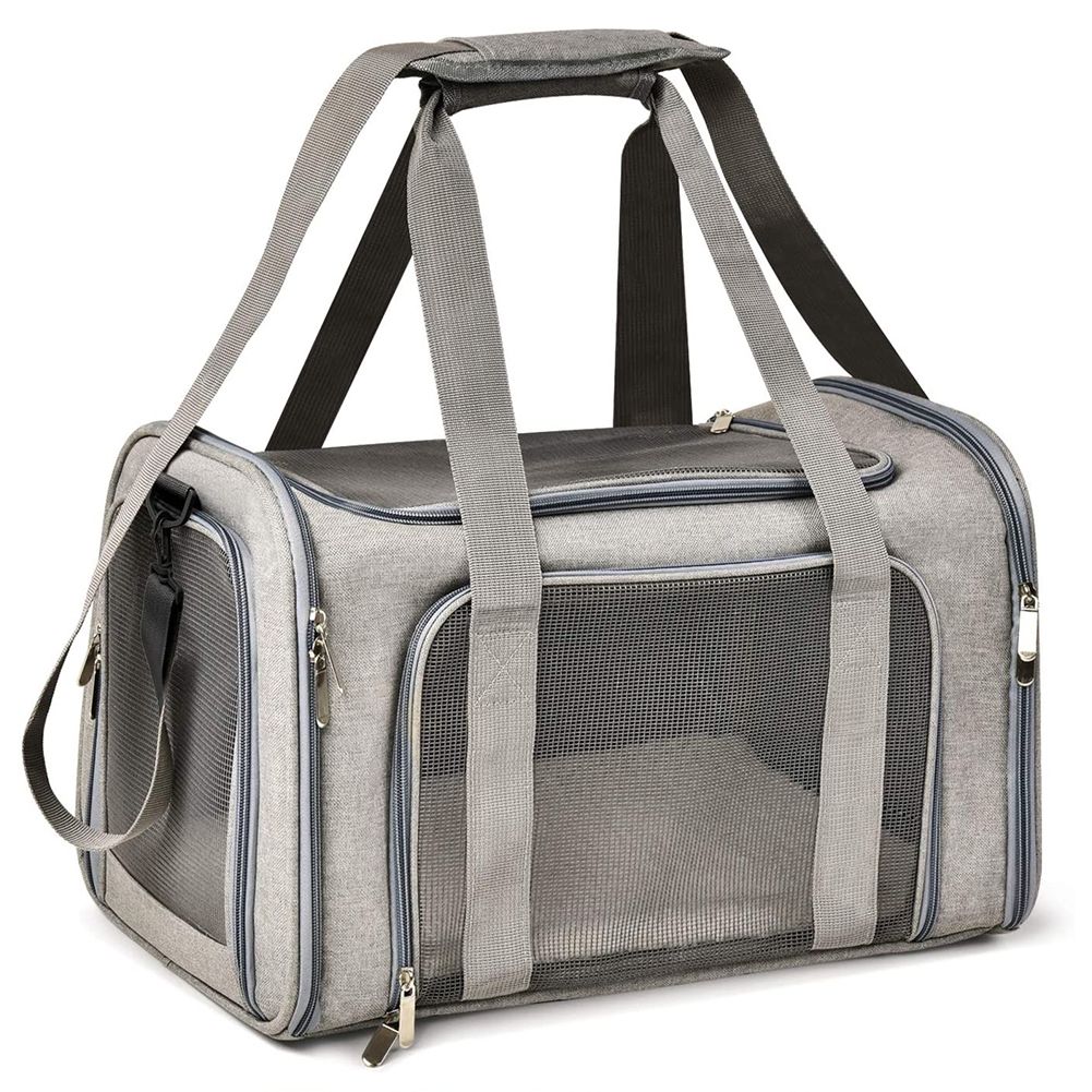 Carrier for Cat Pet Soft Transport Bag Foldable Dog Backpack 4 Open