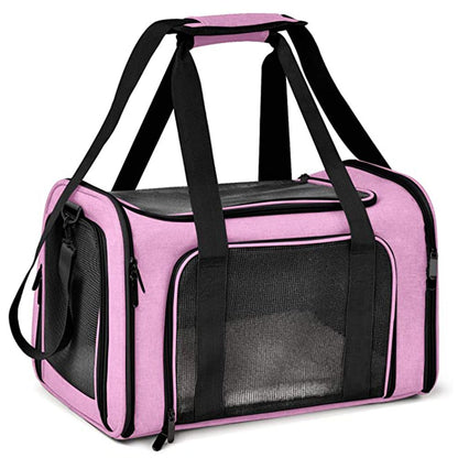 Carrier for Cat Pet Soft Transport Bag Foldable Dog Backpack 4 Open