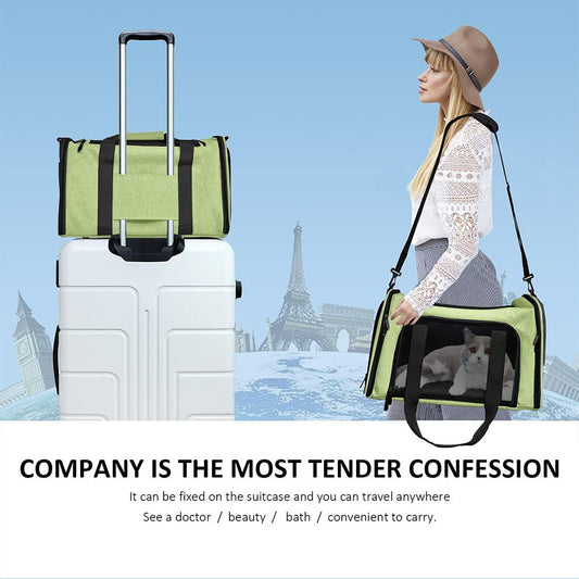 Carrier for Cat Pet Soft Transport Bag Foldable Dog Backpack 4 Open