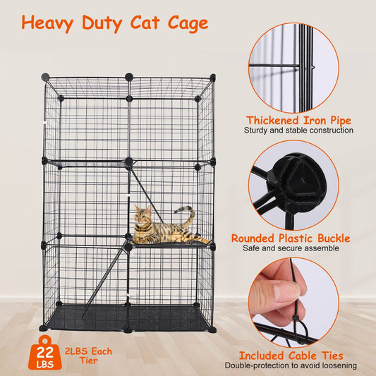 Cat Cage DIY Indoor Pet Home Small Animal House Detachable Playpen