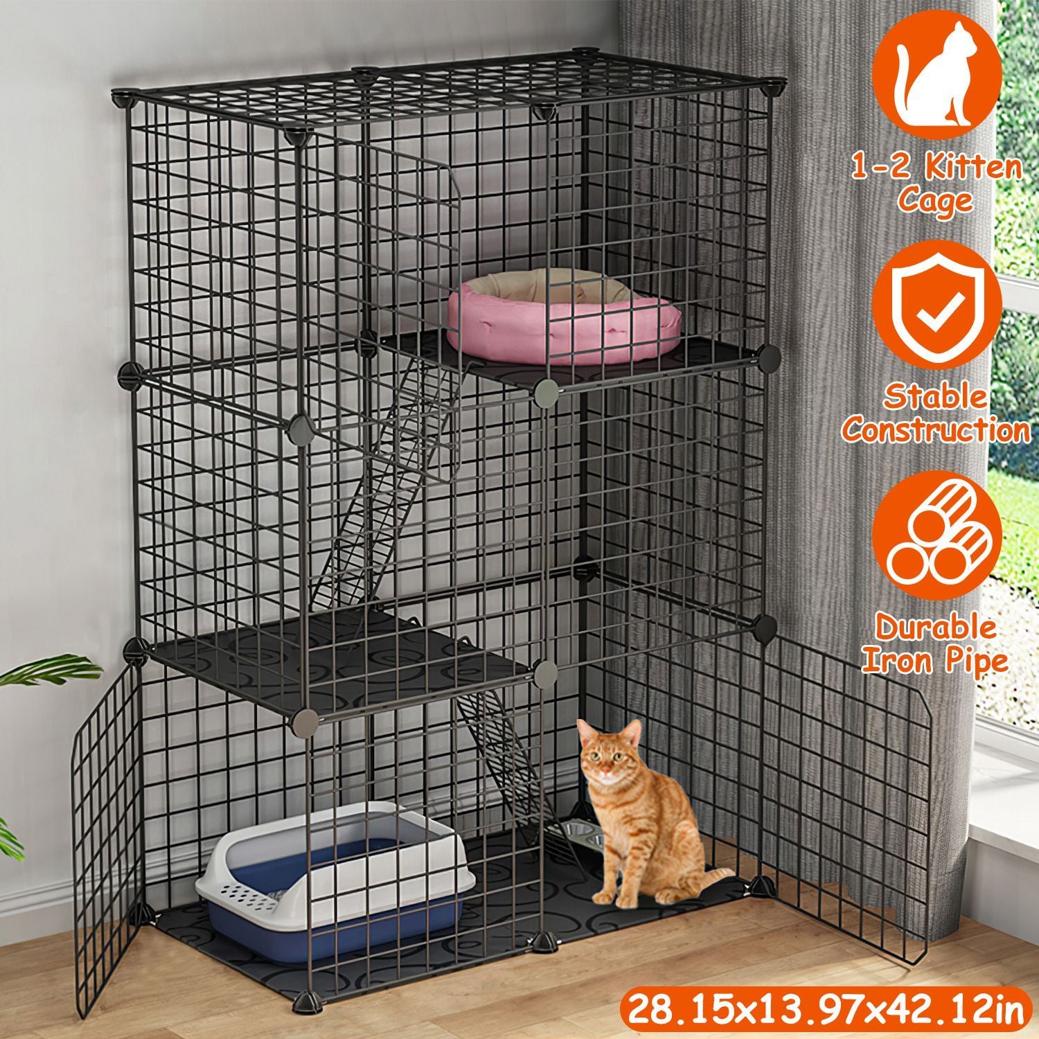 Cat Cage DIY Indoor Pet Home Small Animal House Detachable Playpen