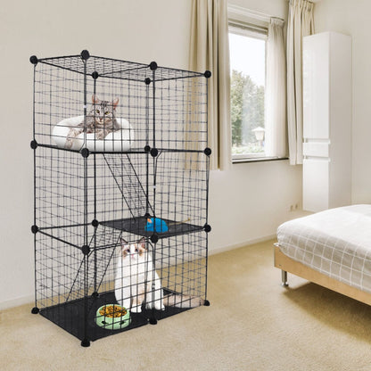 Cat Cage DIY Indoor Pet Home Small Animal House Detachable Playpen