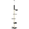 Cat Climbing Tower Floor to Ceiling 5-Tier Adjustable 95' '