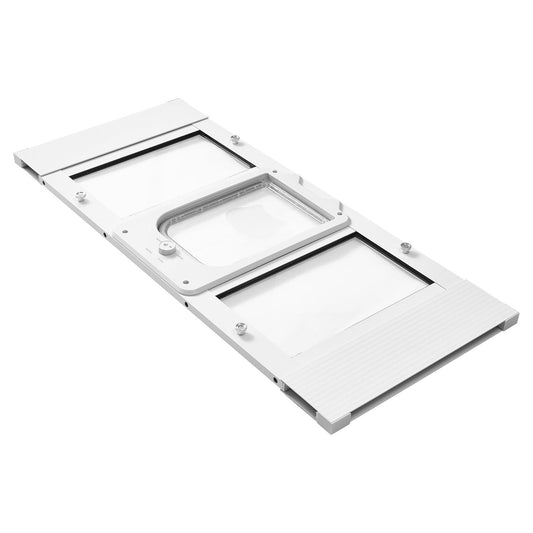 Cat Door for Window, Adjustable to Fit Window Width 31, 4 Secure