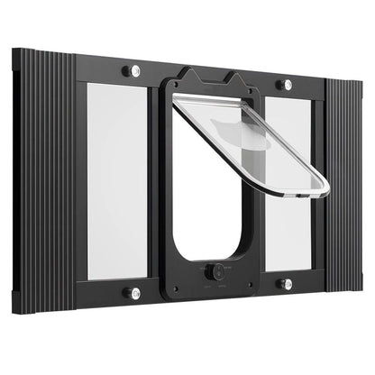Cat Door for Window with Adjustable Length for Indoor
