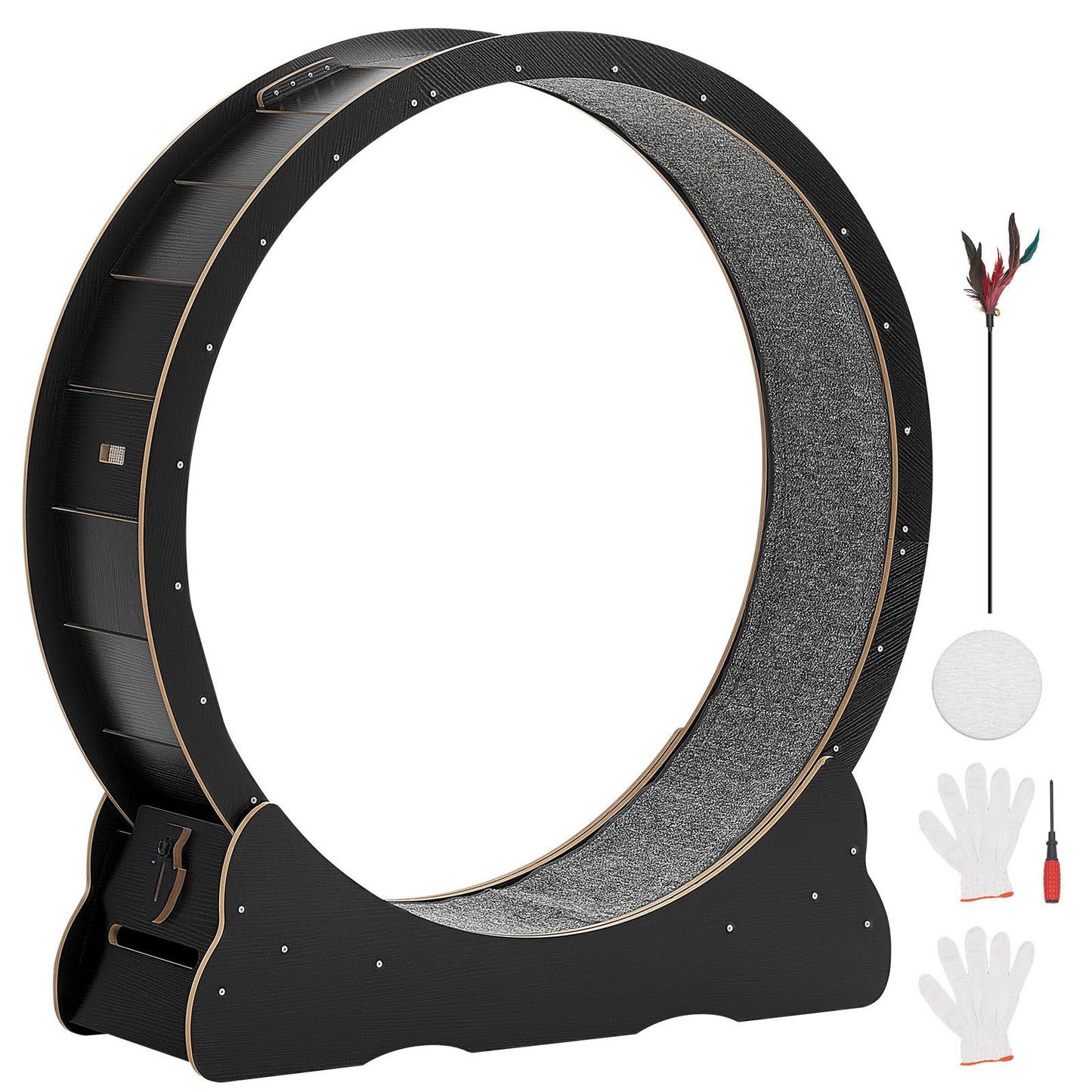 Cat Exercise Wheel, 48 in Wooden Cat Running Wheel for Indoor Cats