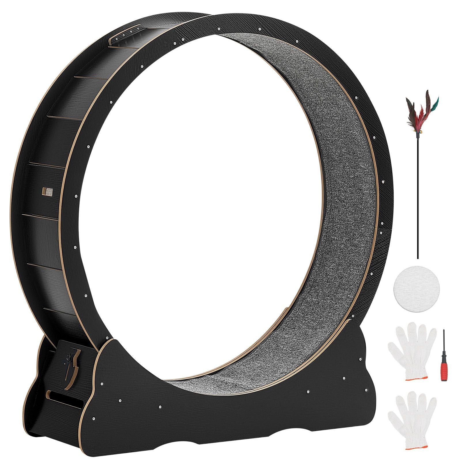 Cat Exercise Wheel, 48 in Wooden Cat Running Wheel for Indoor Cats
