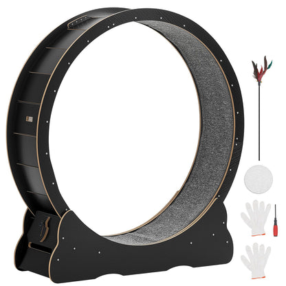 Cat Exercise Wheel, 48 in Wooden Cat Running Wheel for Indoor Cats