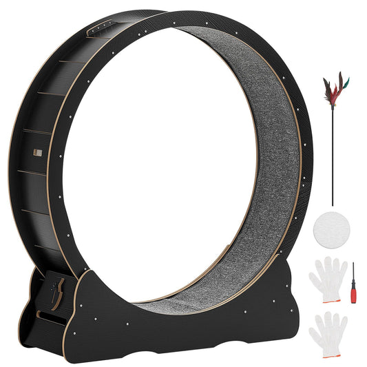 Cat Exercise Wheel, 48 in Wooden Cat Running Wheel for Indoor Cats