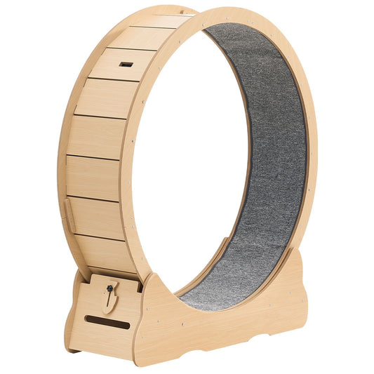 Cat Exercise Wheel, 48 in Wooden Cat Running Wheel for Indoor Cats