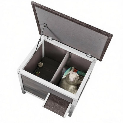 Cat House with Easy to Clean and Waterproof Asphalt for Outdoor