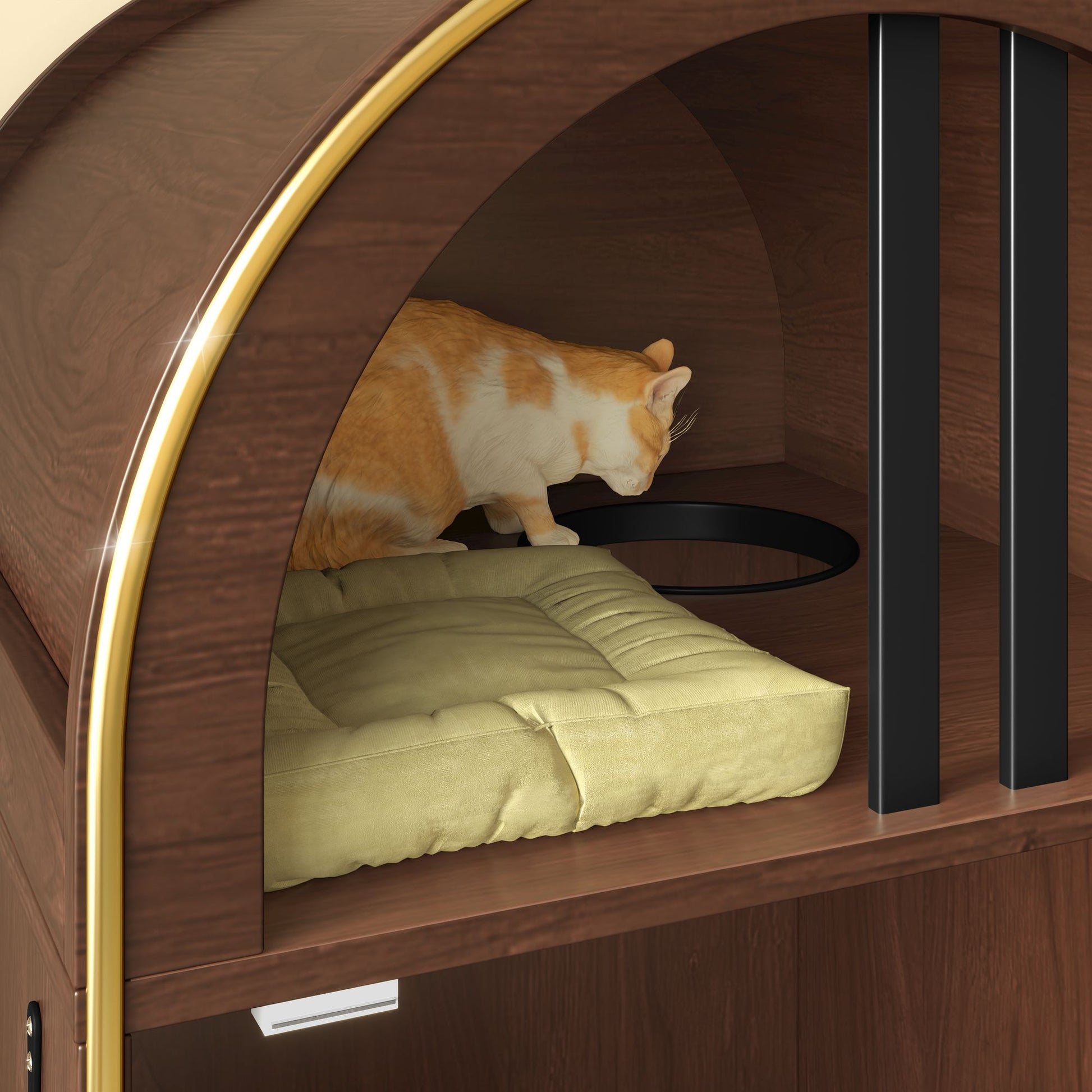 Cat Litter Box Enclosure, 2-in-1 Condo Cat Bed, Cat Shelter