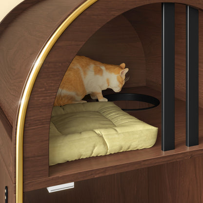 Cat Litter Box Enclosure, 2-in-1 Condo Cat Bed, Cat Shelter