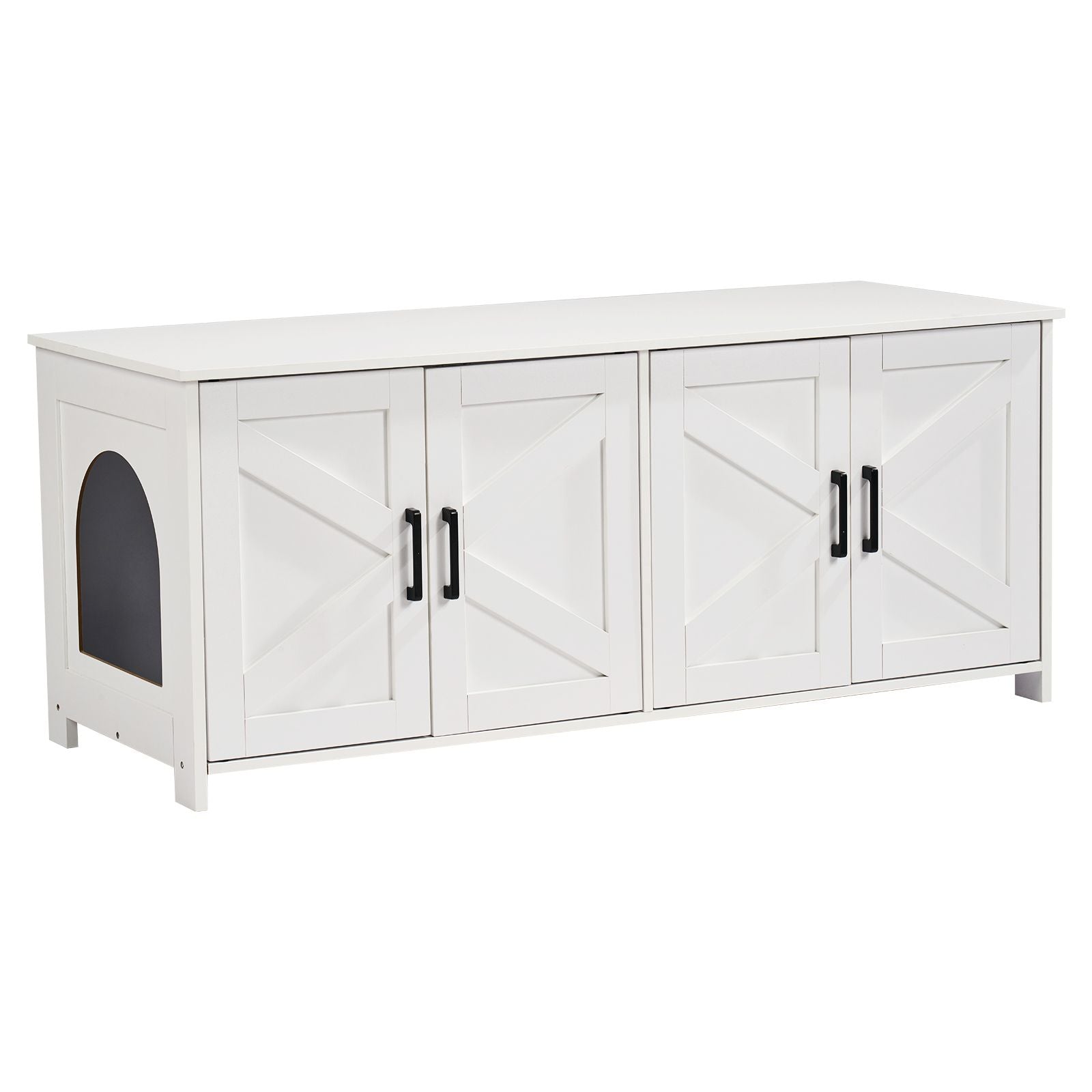 Cat Litter Box Enclosure for 2 Cats, Litter Box Furniture Hidden