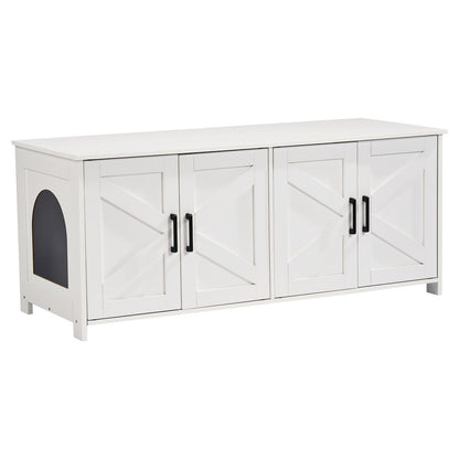 Cat Litter Box Enclosure for 2 Cats, Litter Box Furniture Hidden