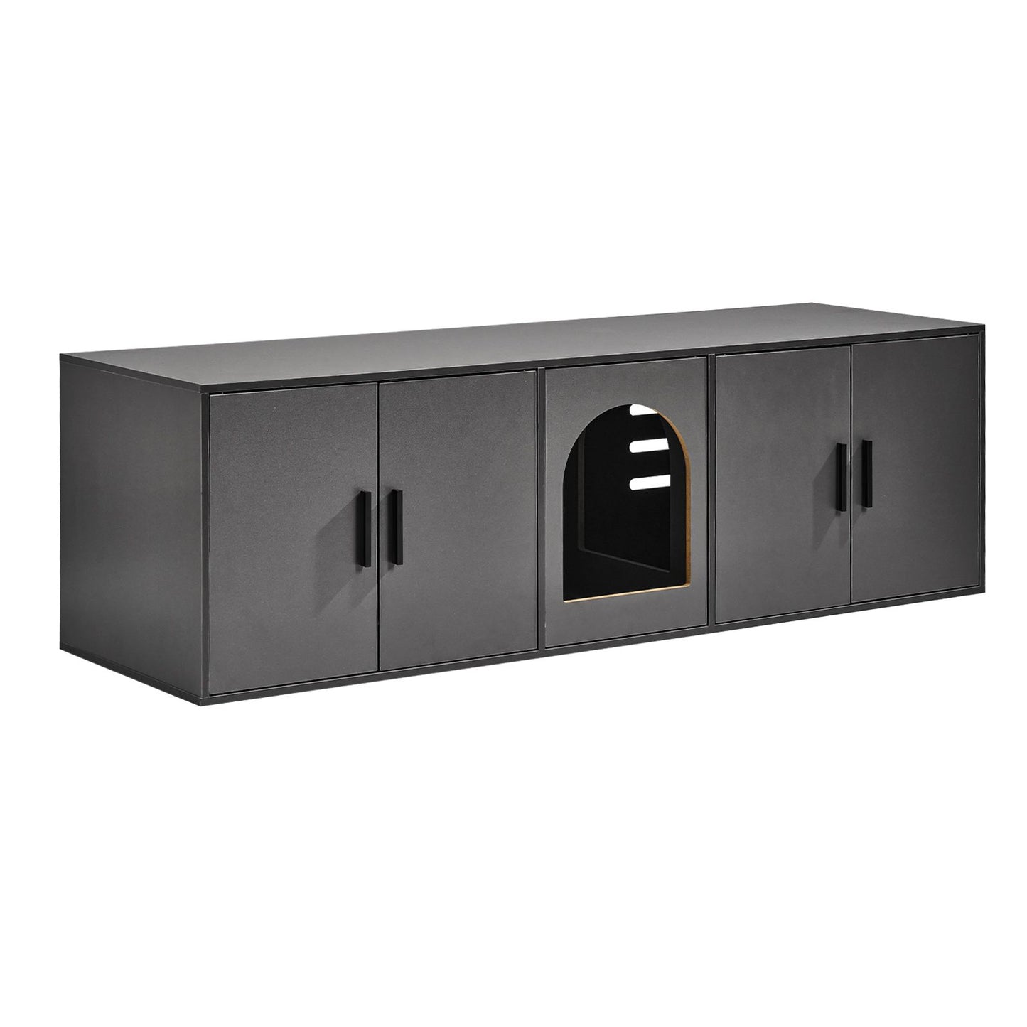 Cat Litter Box Enclosure for 2 Cats, Litter Box Furniture Hidden