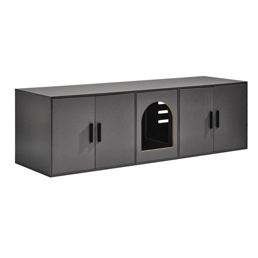 Cat Litter Box Enclosure for 2 Cats, Litter Box Furniture Hidden