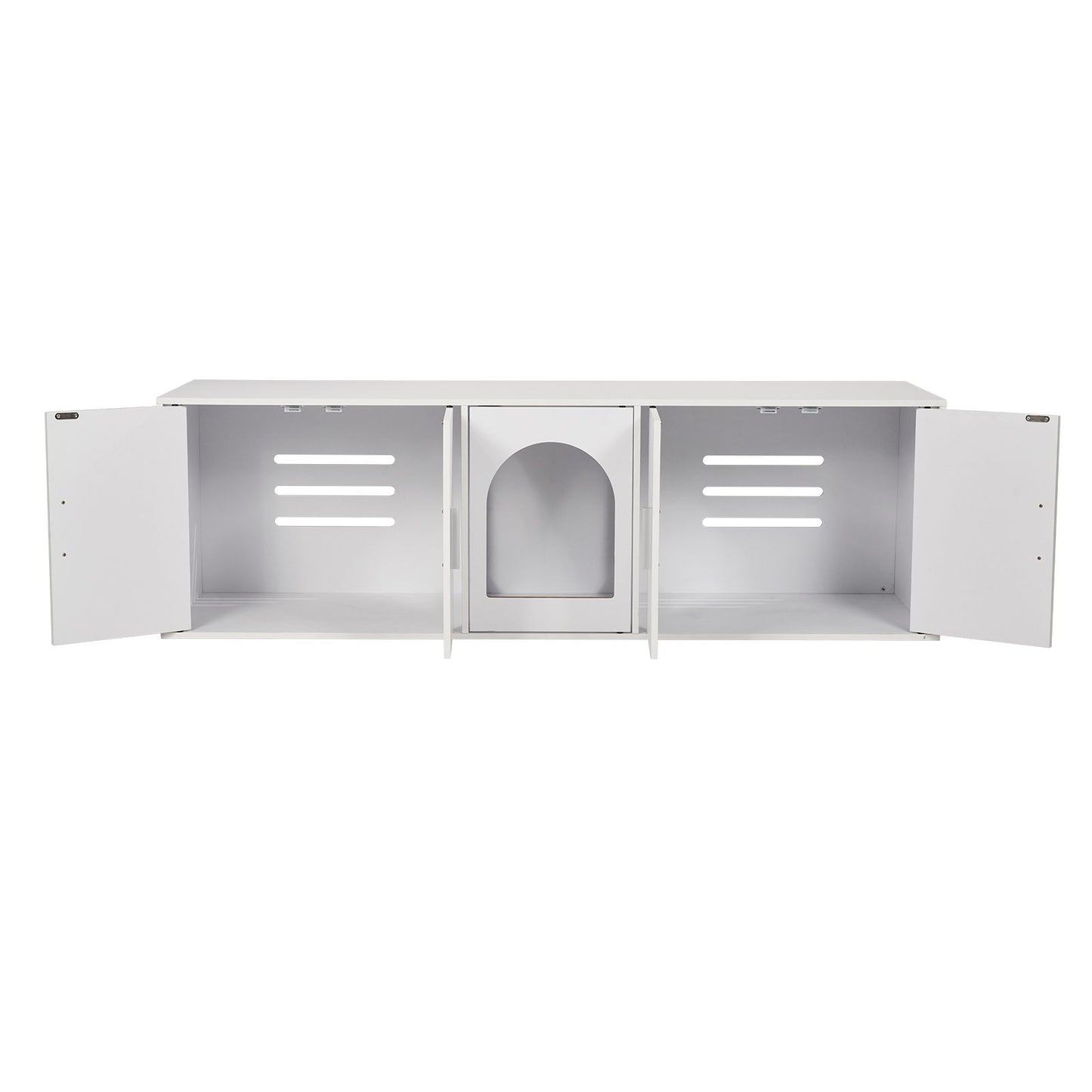 Cat Litter Box Enclosure for 2 Cats, Litter Box Furniture Hidden