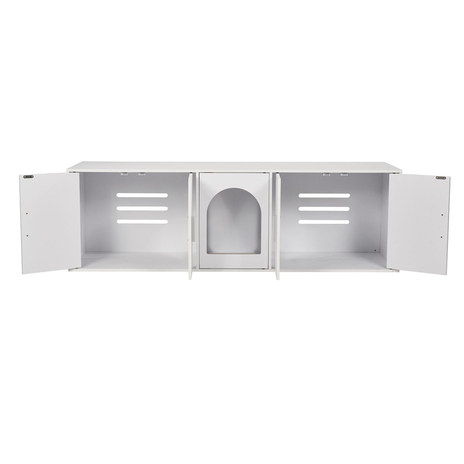 Cat Litter Box Enclosure for 2 Cats, Litter Box Furniture Hidden